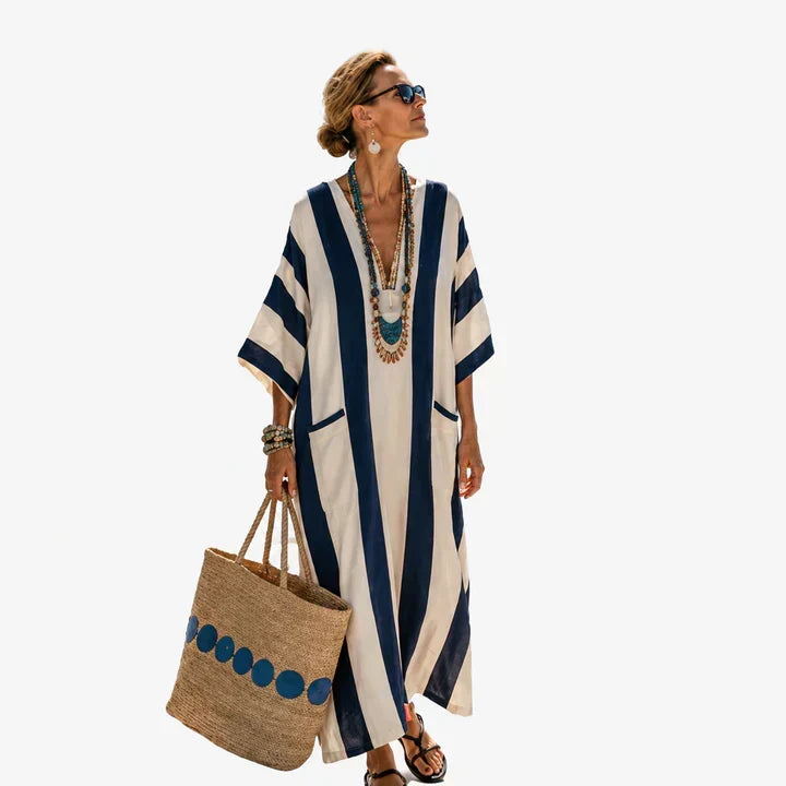 Navy Blue and White Striped#Navy Blue and White Striped_1